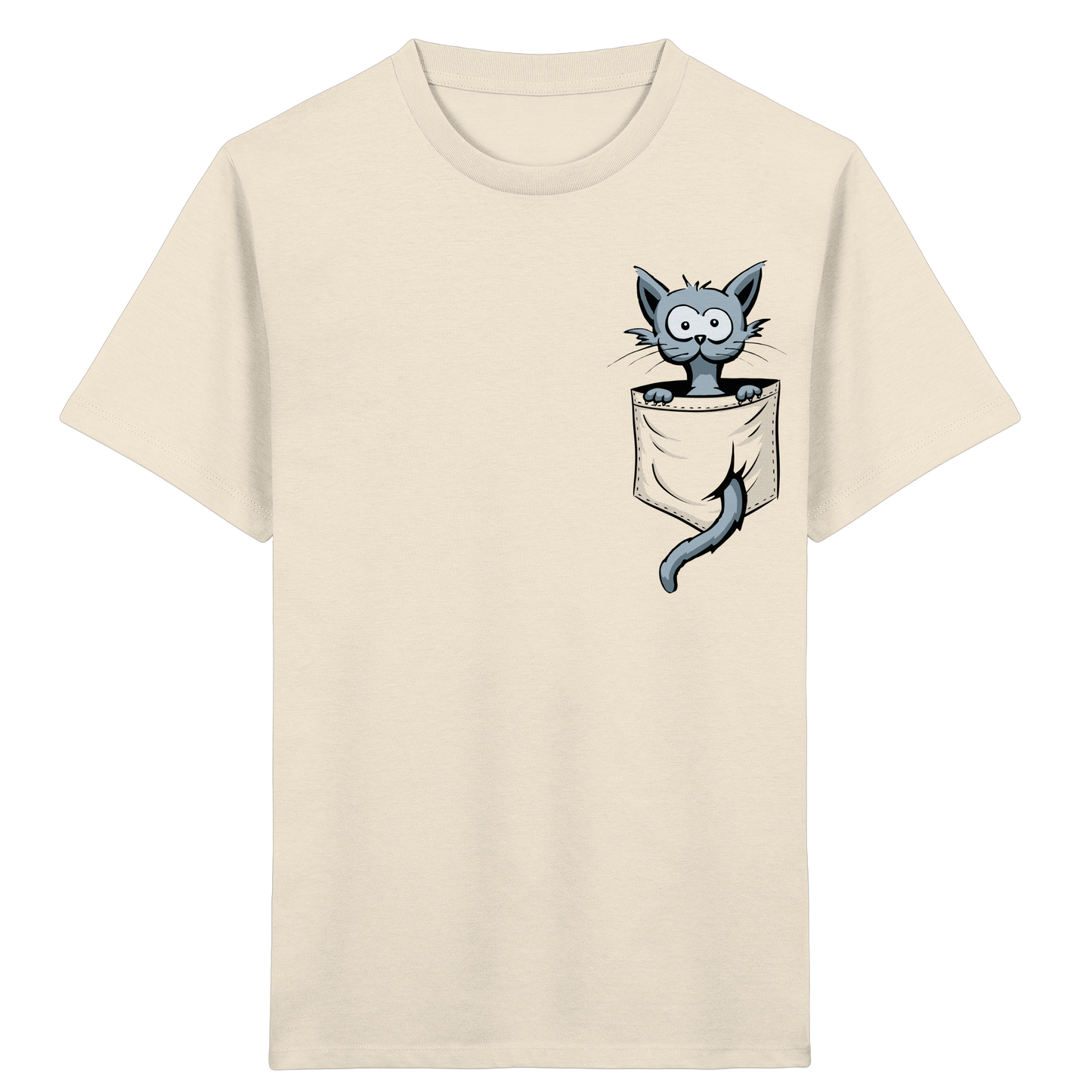 Verrückte Katze in Deiner Brust-Tasche - Kids Organic Shirt