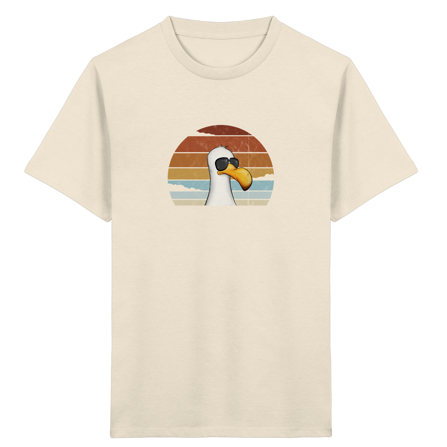Cool lässige Retro Möwe - Kids Organic Shirt