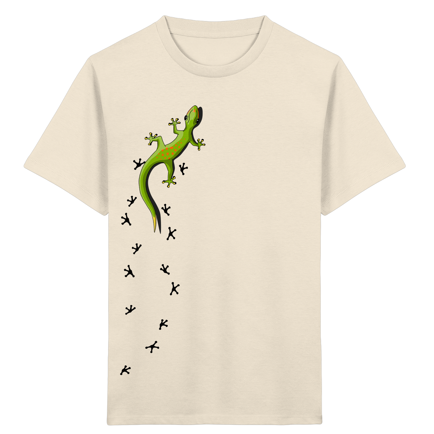Kletternder Gecko mit Spuren - Kids Organic Shirt