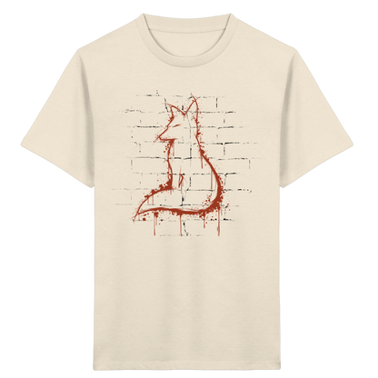 Street Art Fuchs Silhouette - Kids Organic Shirt