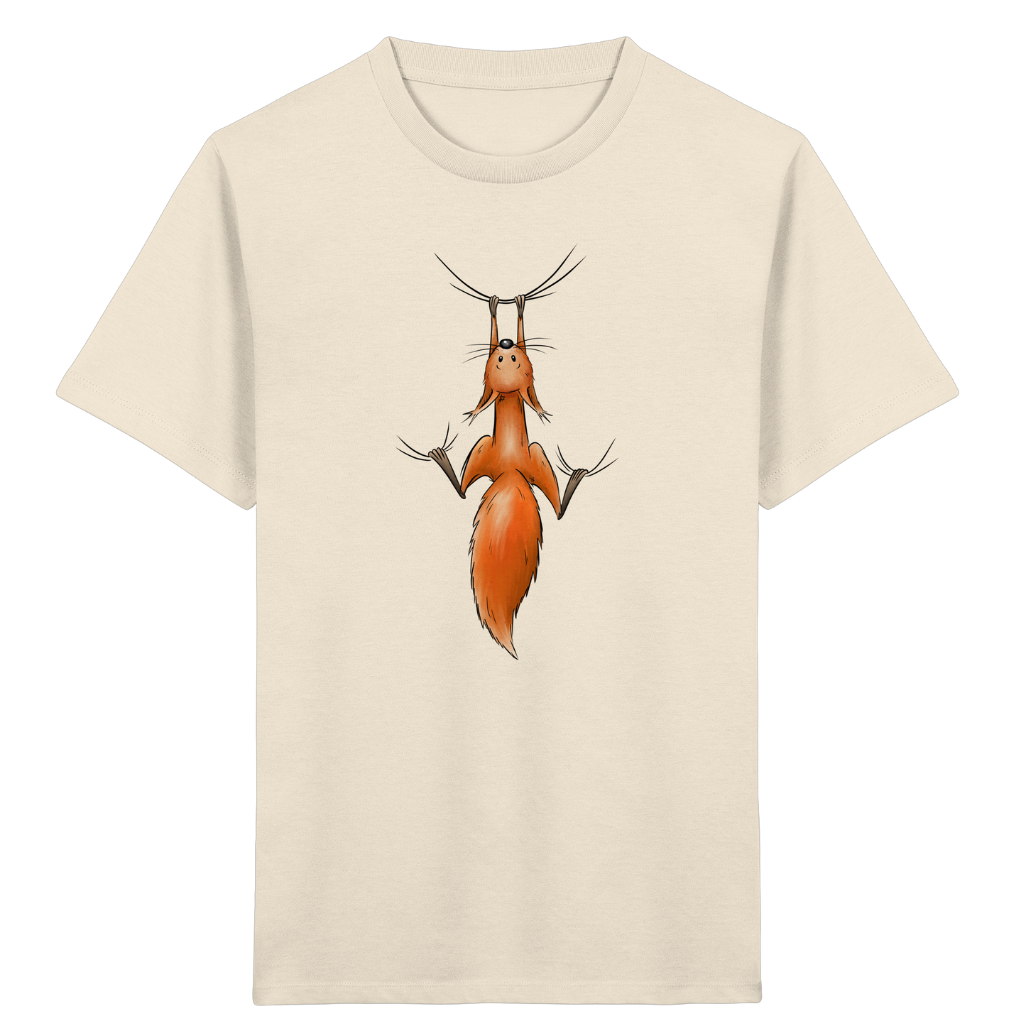 Rotes Eichhörnchen hängt ab - Kids Organic Shirt