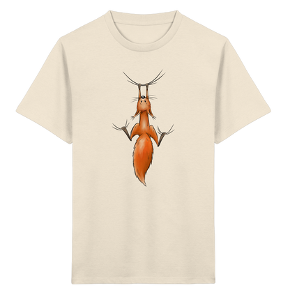 Rotes Eichhörnchen hängt ab - Kids Organic Shirt