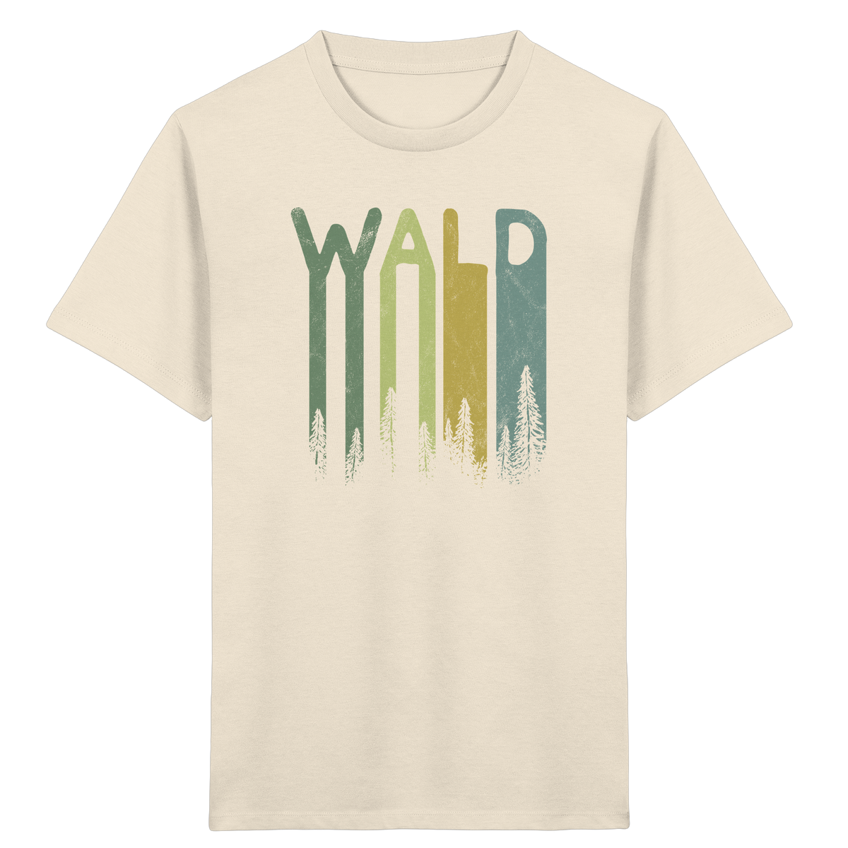Wald Retro Forst Schriftzug - Kids Organic Shirt