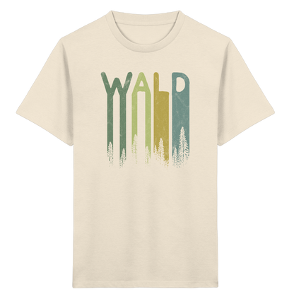 Wald Retro Forst Schriftzug - Kids Organic Shirt