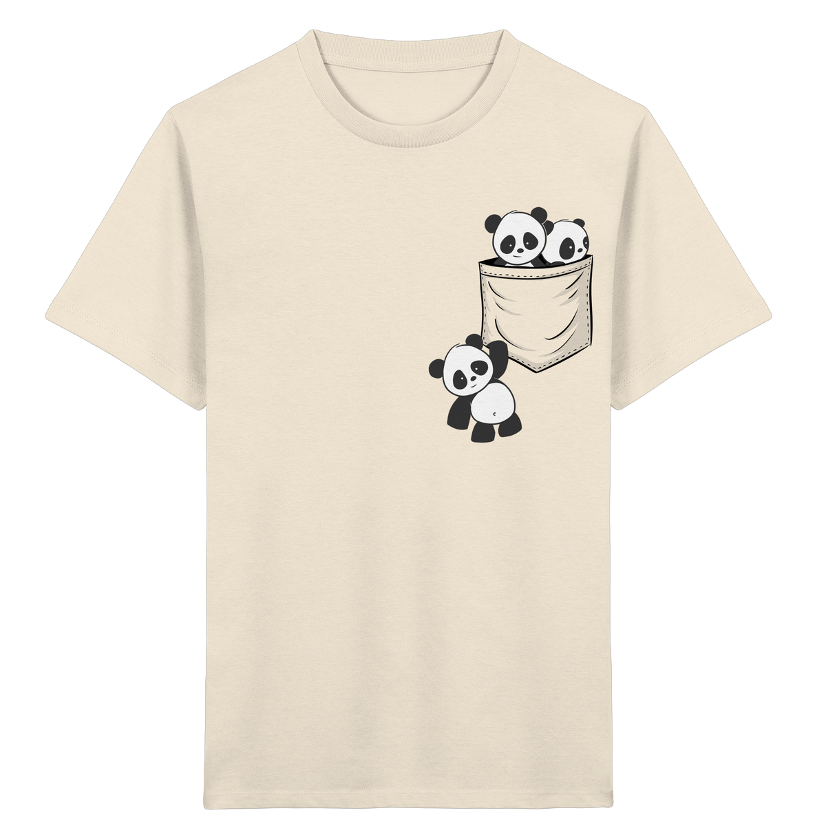Kawaii Pandas in der Tasche - Kids Organic Shirt