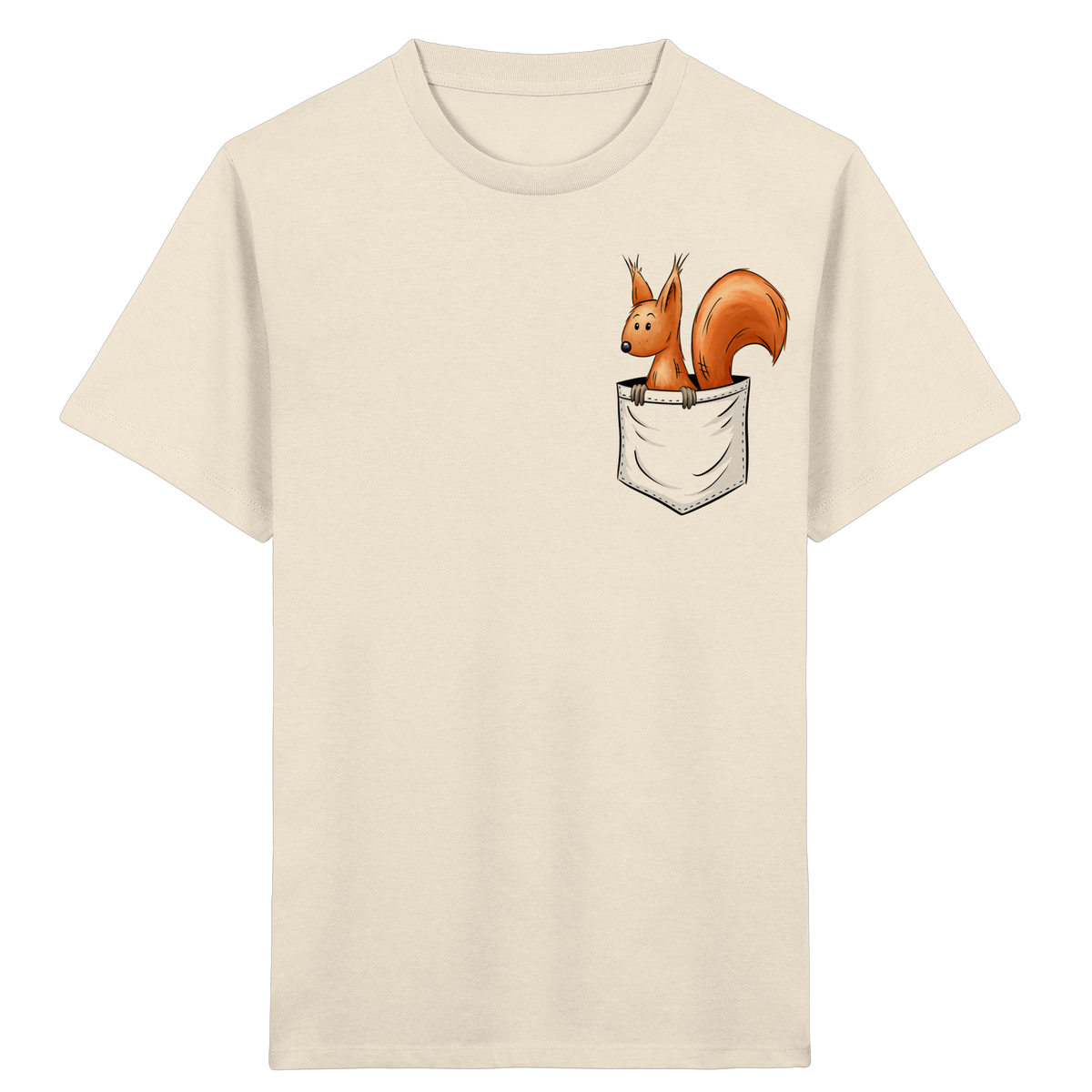 Lässiges Eichhörnchen In Tasche - Kids Organic Shirt