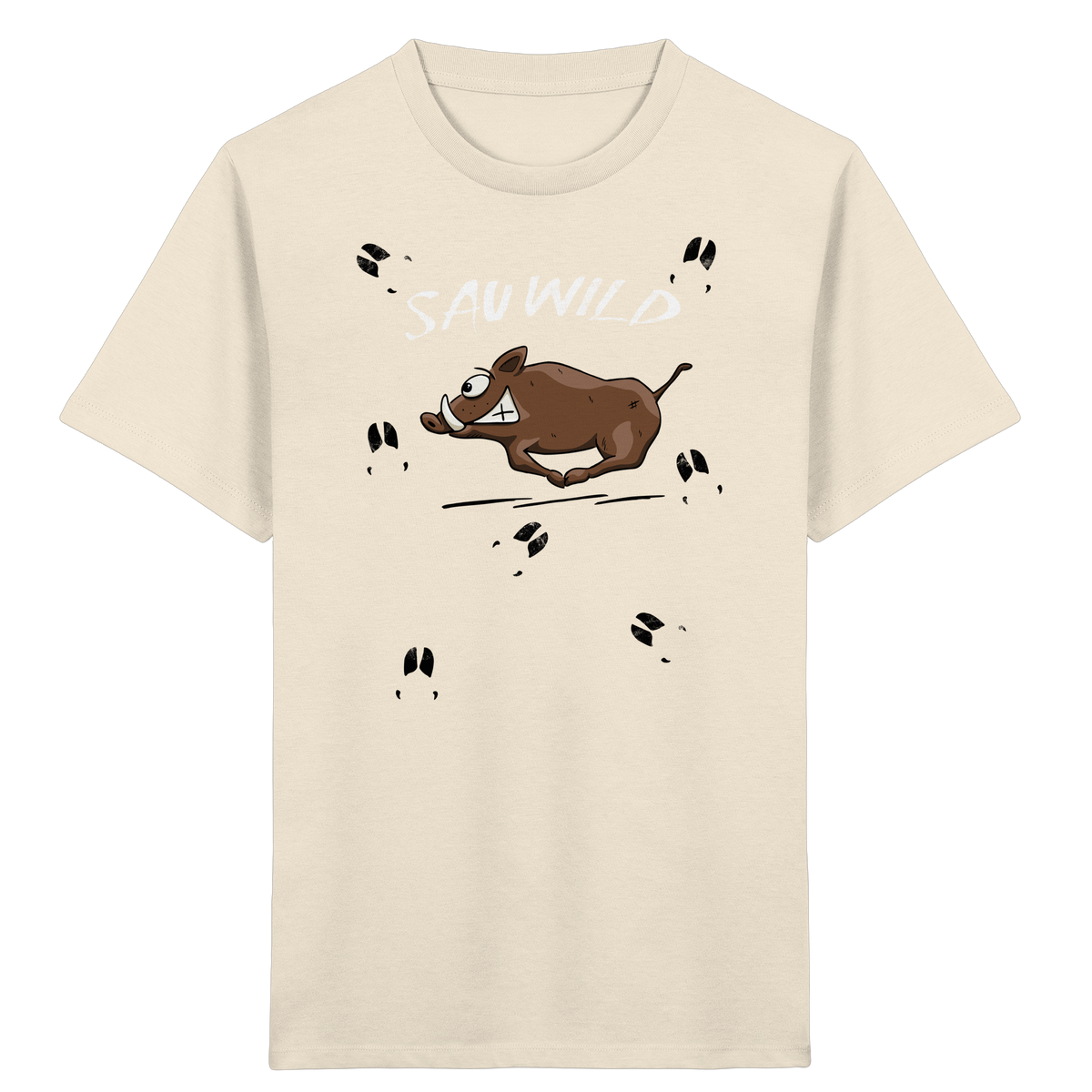 Sauwild wilde Sau | Wildschwein Keiler - Kids Organic Shirt