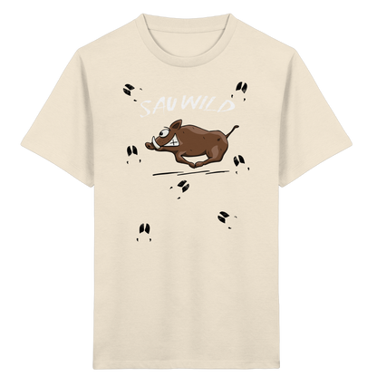 Sauwild wilde Sau | Wildschwein Keiler - Kids Organic Shirt