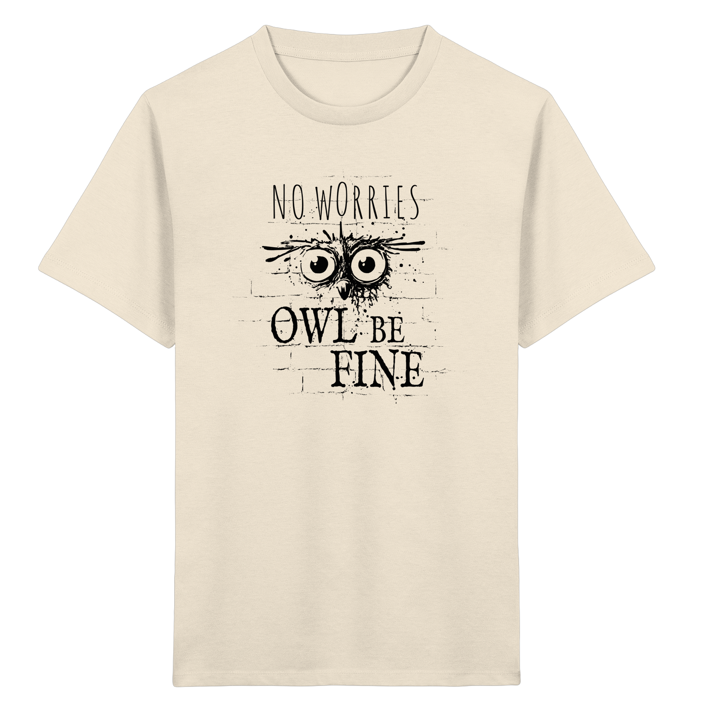 Owl Be Fine Street Art Eule - Kids Organic Shirt