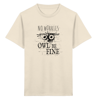 Owl Be Fine Street Art Eule - Kids Organic Shirt