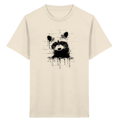 Funky Street Art Waschbär - Kids Organic Shirt