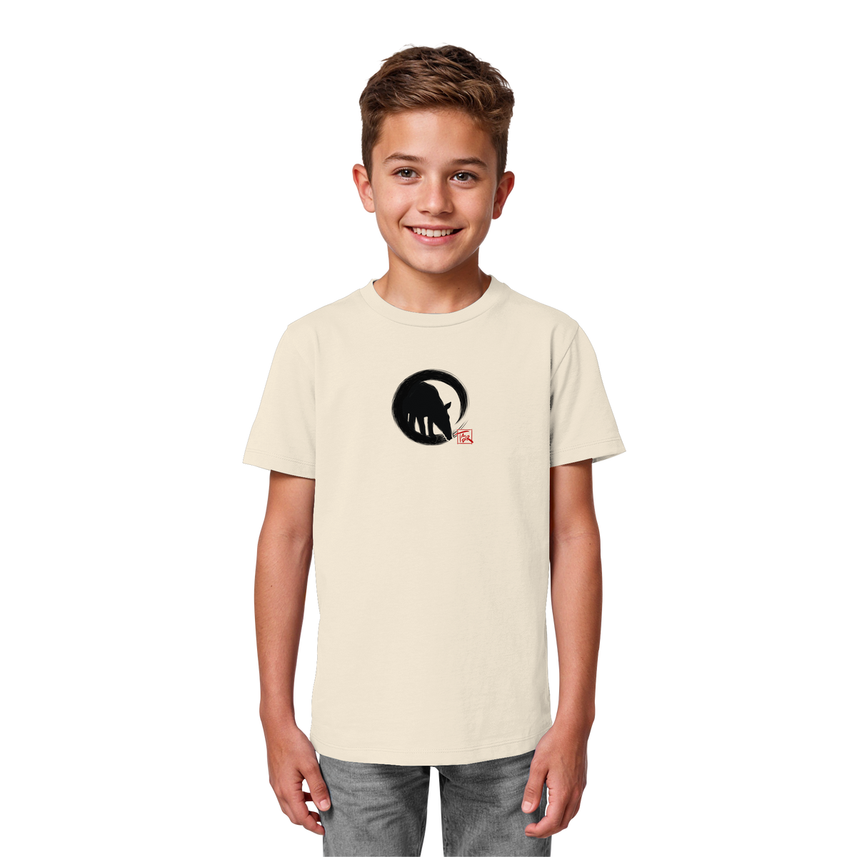 Zen Tapir im japanischen Enso Kreis - Kids Organic Shirt