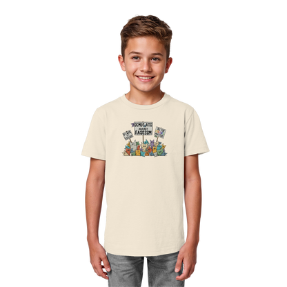 Demo-Katzen gegen Faschismus und für Vielfalt - Kids Organic Shirt