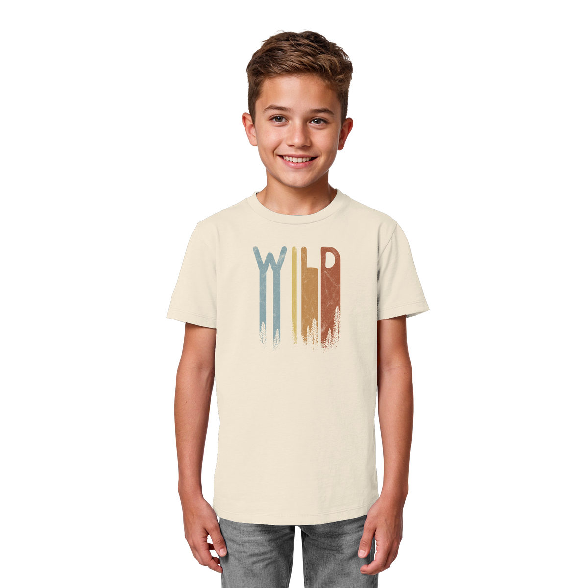 Wild Retro Schriftzug - Kids Organic Shirt