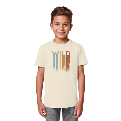 Wild Retro Schriftzug - Kids Organic Shirt