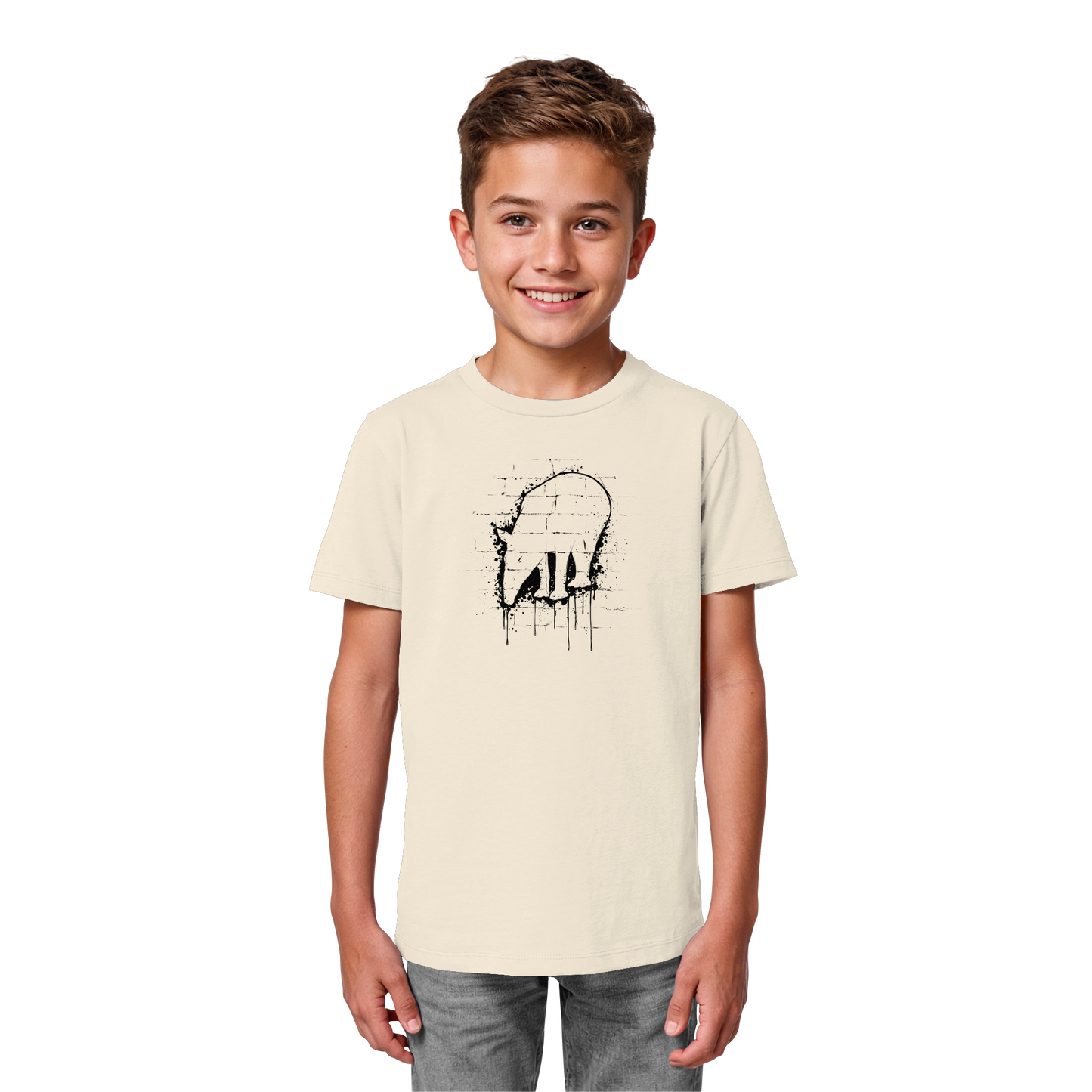 Urban Street Art Tapir Silhouette - Kids Organic Shirt