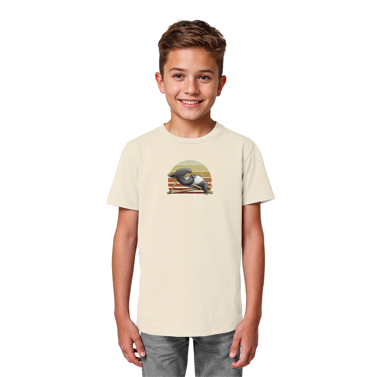 Lässiger Retro Sundown Tapir - Kids Organic Shirt