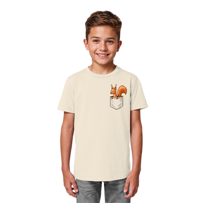 Lässiges Eichhörnchen In Tasche - Kids Organic Shirt