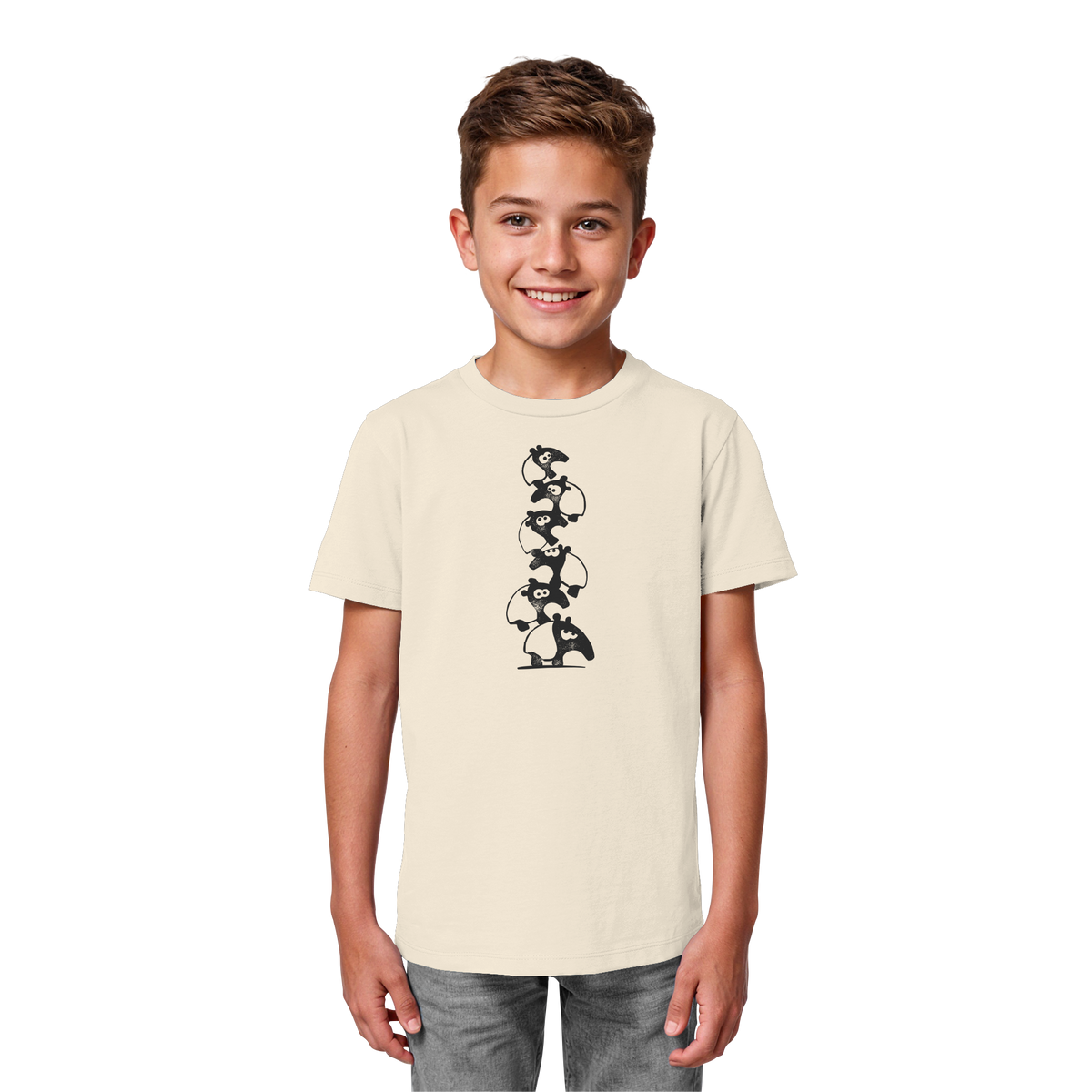 Lustiger Haufen aus Schabracken-Tapiren - Kids Organic Shirt