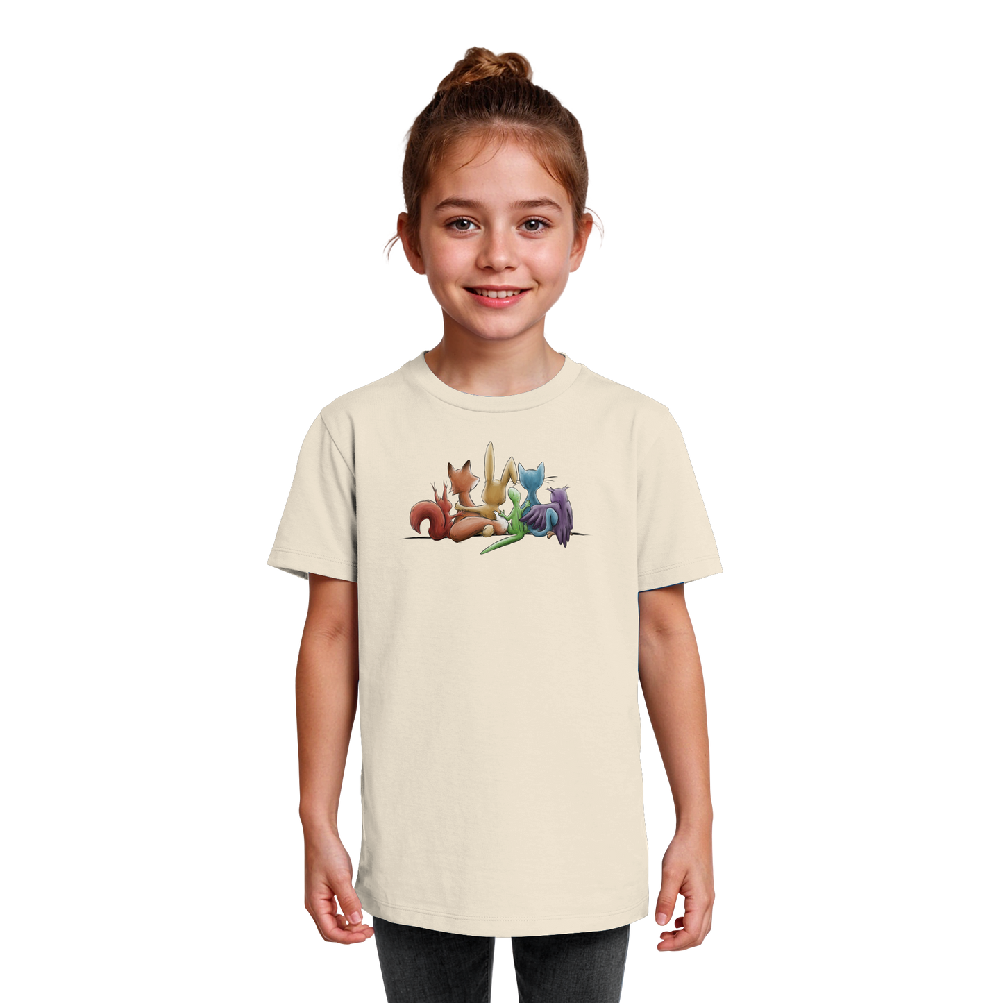 Regenbogen Tiere für Freundschaft, Toleranz und Vielfalt - Kids Organic Shirt