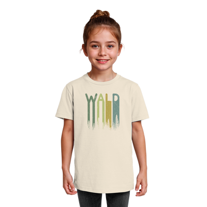 Wald Retro Forst Schriftzug - Kids Organic Shirt