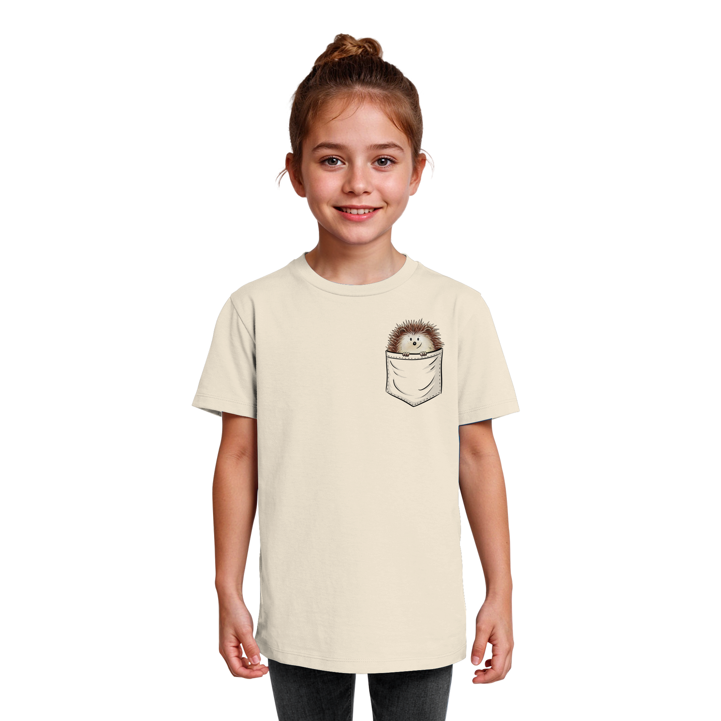 Lustiger Igel in Deiner Brust-Tasche - Kids Organic Shirt