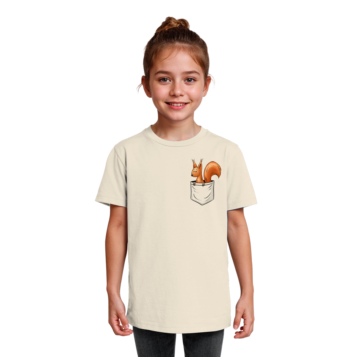 Lässiges Eichhörnchen In Tasche - Kids Organic Shirt