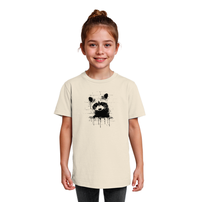 Funky Street Art Waschbär - Kids Organic Shirt