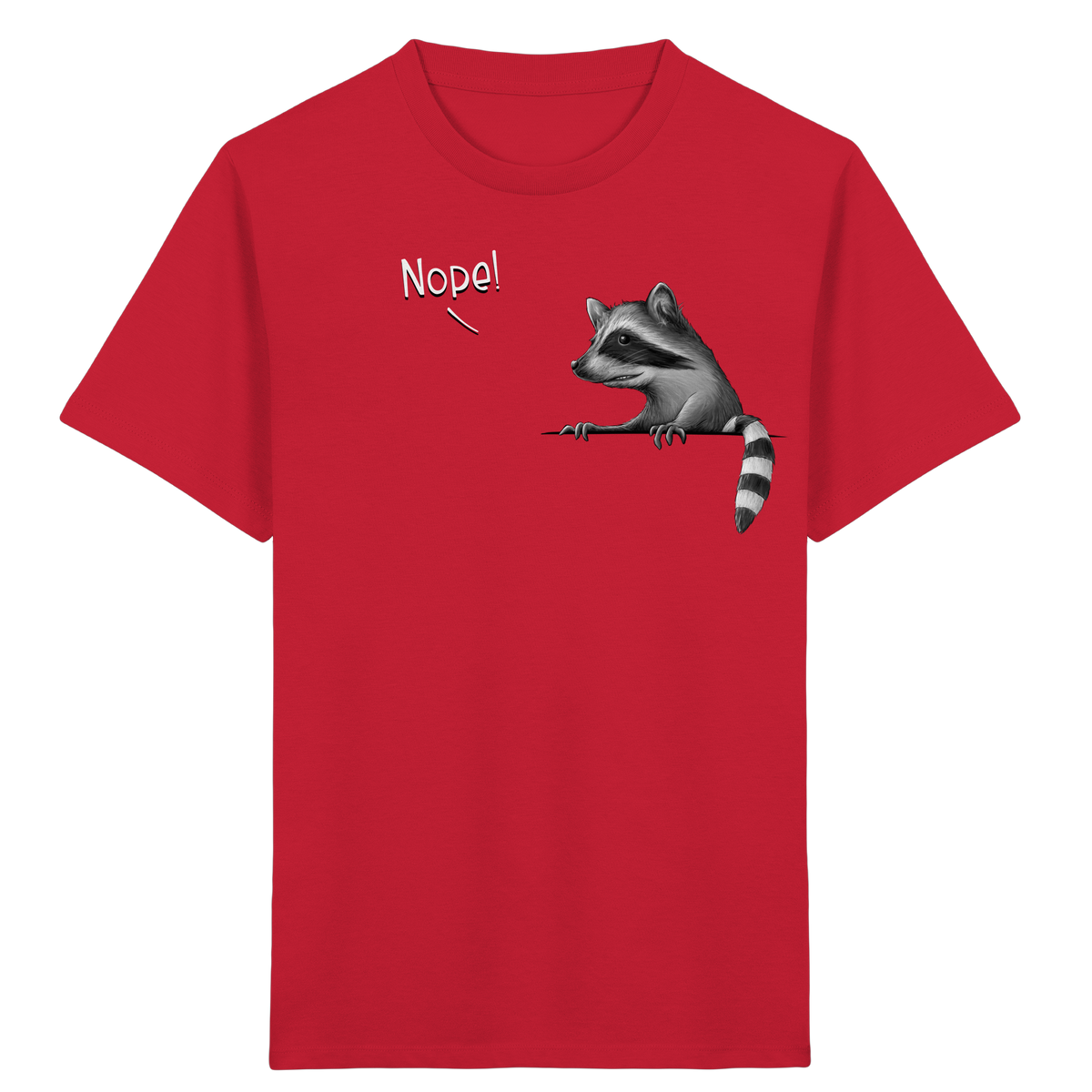 Nope! Frecher verwegener Waschbär - Kids Organic Shirt