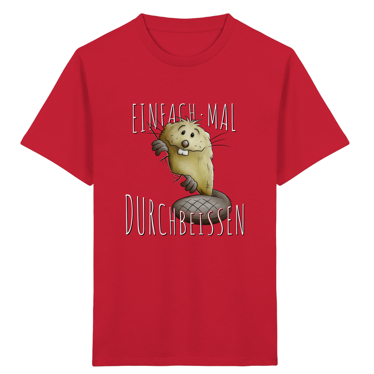Einfach mal Durchbeissen Biber - Kids Organic Shirt