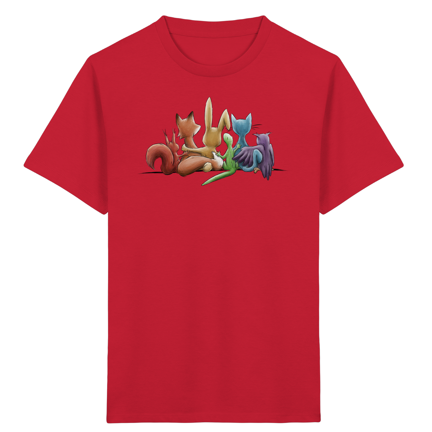 Regenbogen Tiere für Freundschaft, Toleranz und Vielfalt - Kids Organic Shirt