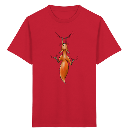 Rotes Eichhörnchen hängt ab - Kids Organic Shirt