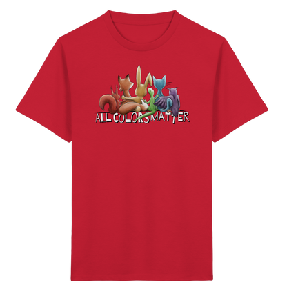 All Colors Matter! Regenbogen Tiere für Vielfalt - Kids Organic Shirt