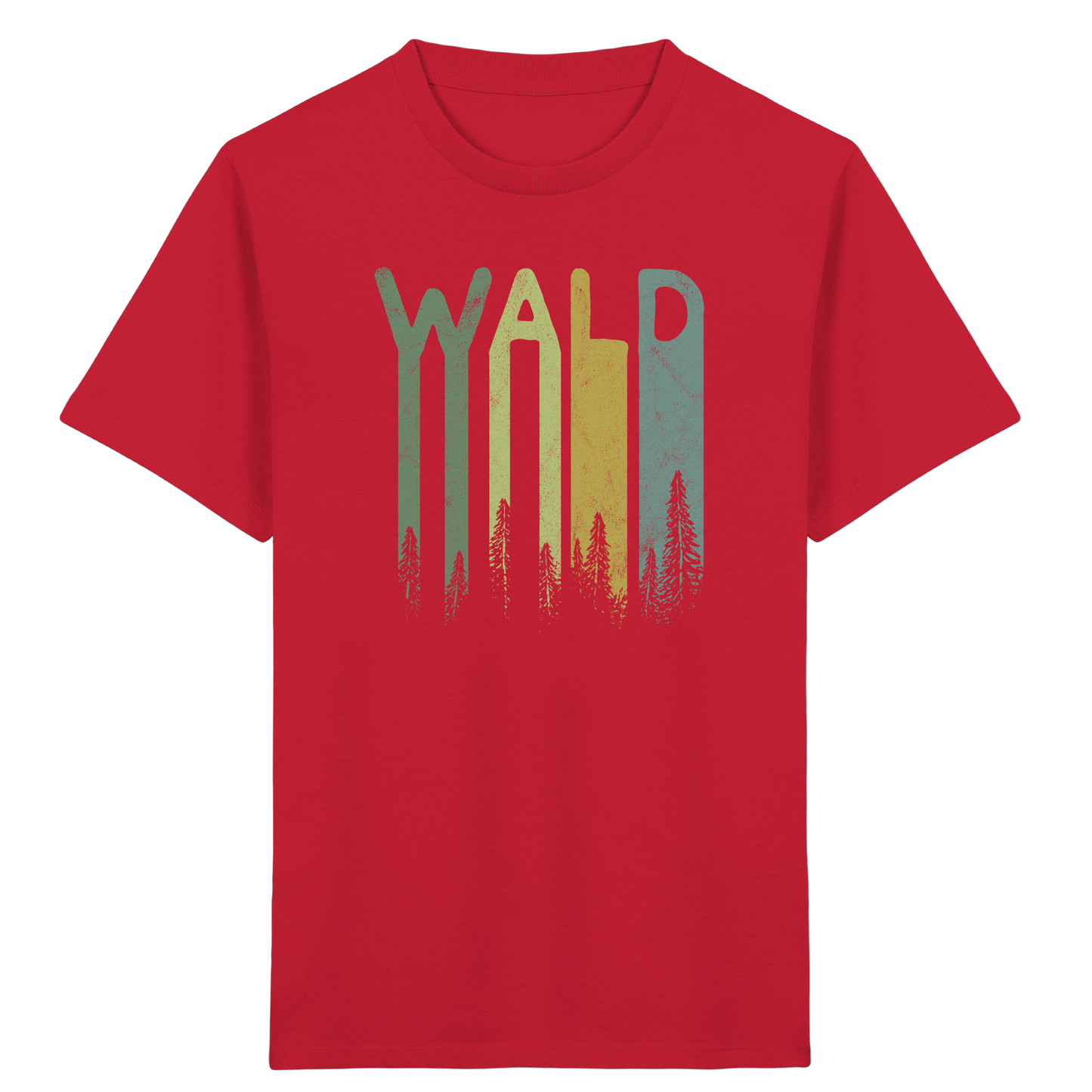 Wald Retro Forst Schriftzug - Kids Organic Shirt
