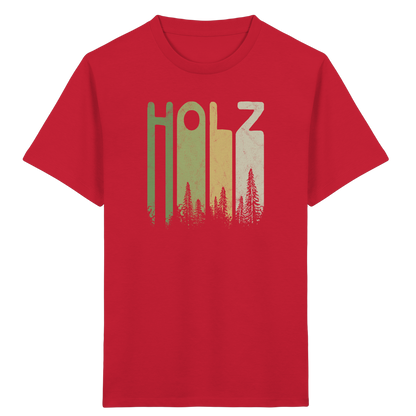 Holz Retro Wald Schriftzug - Kids Organic Shirt