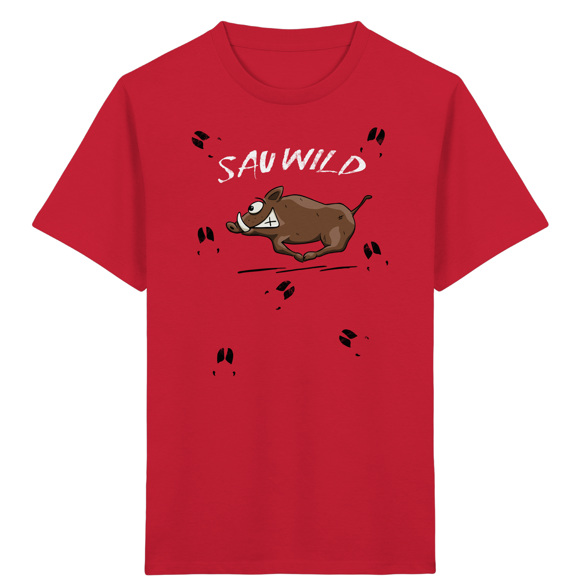 Sauwild wilde Sau | Wildschwein Keiler - Kids Organic Shirt