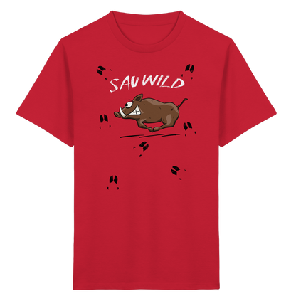 Sauwild wilde Sau | Wildschwein Keiler - Kids Organic Shirt