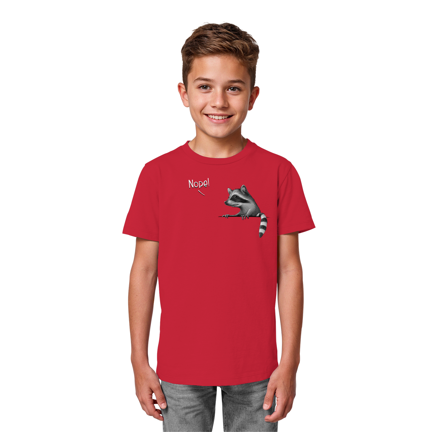 Nope! Frecher verwegener Waschbär - Kids Organic Shirt