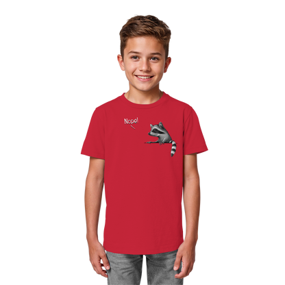 Nope! Frecher verwegener Waschbär - Kids Organic Shirt