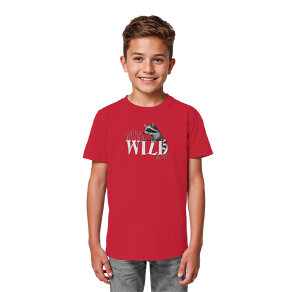 Bisschen wild heute! Waschbär - Kids Organic Shirt