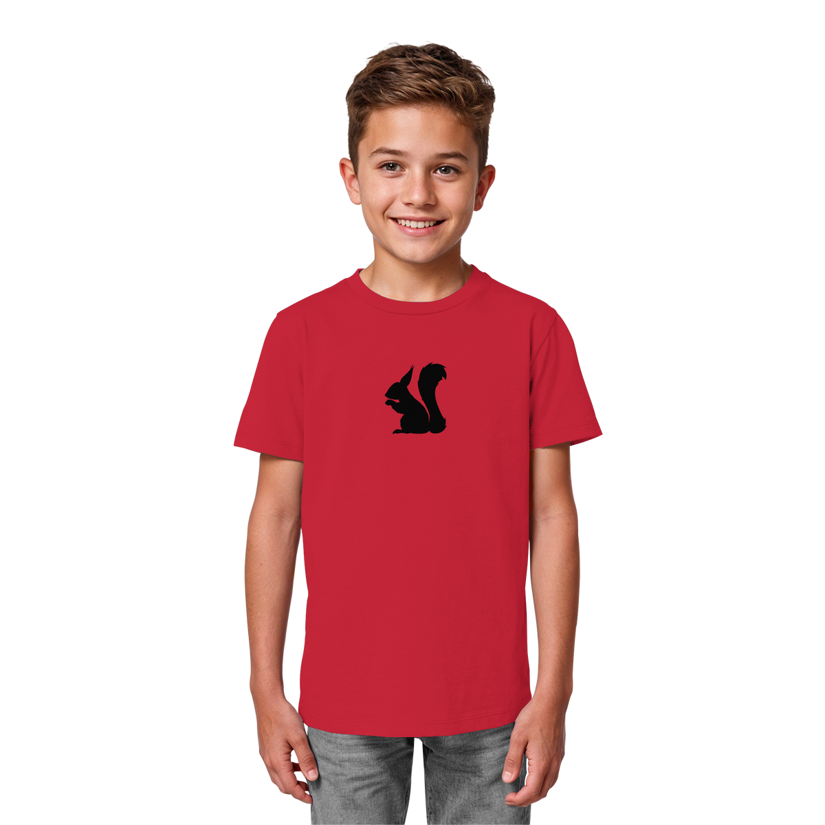 Eichhörnchen Silhouette - Kids Organic Shirt