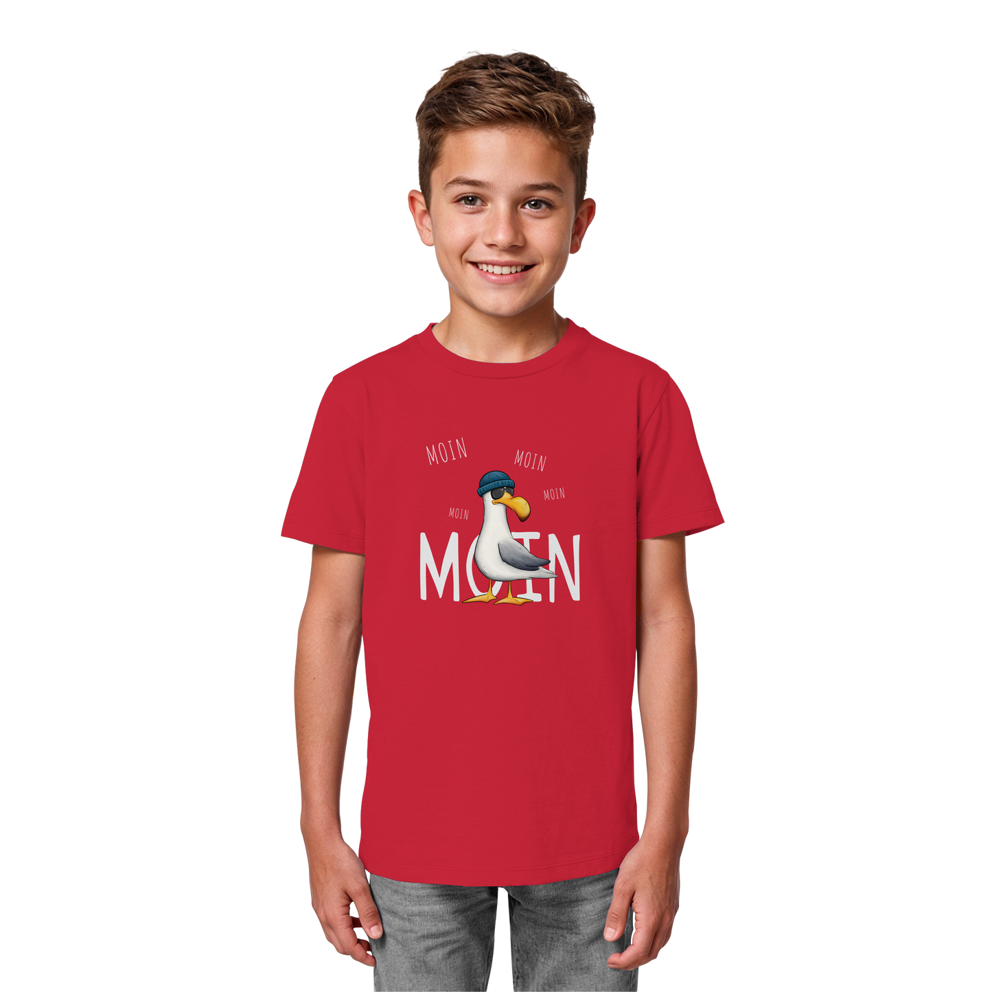 Moin Moin Lässige Hipster Möwe  - Kids Organic Shirt
