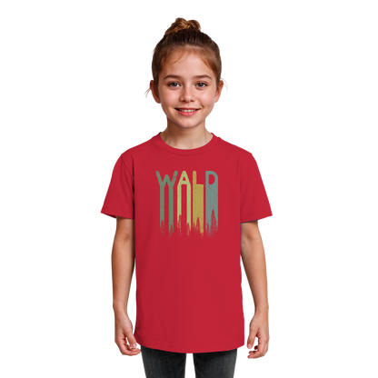 Wald Retro Forst Schriftzug - Kids Organic Shirt