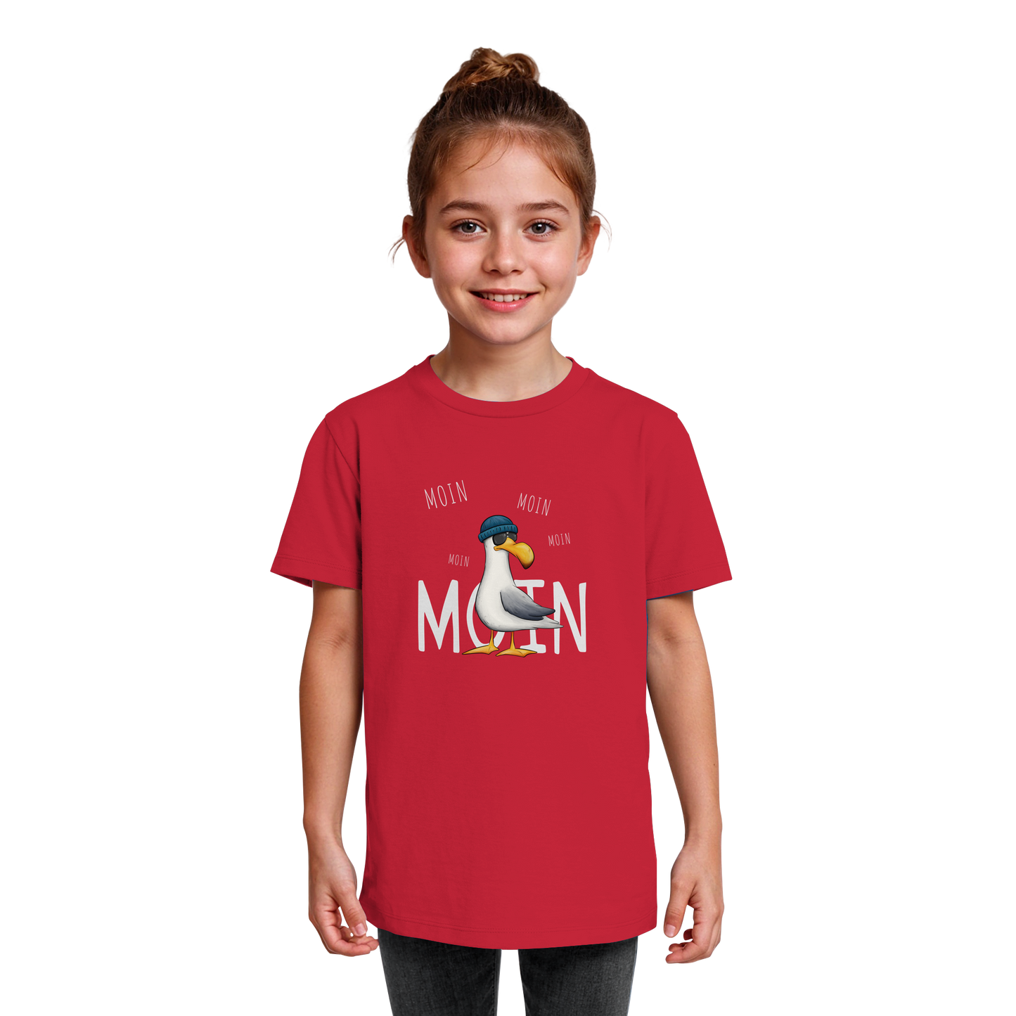 Moin Moin Lässige Hipster Möwe  - Kids Organic Shirt