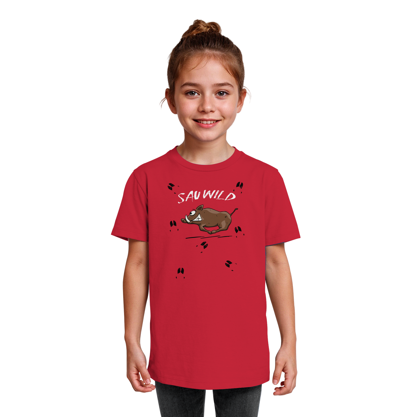 Sauwild wilde Sau | Wildschwein Keiler - Kids Organic Shirt