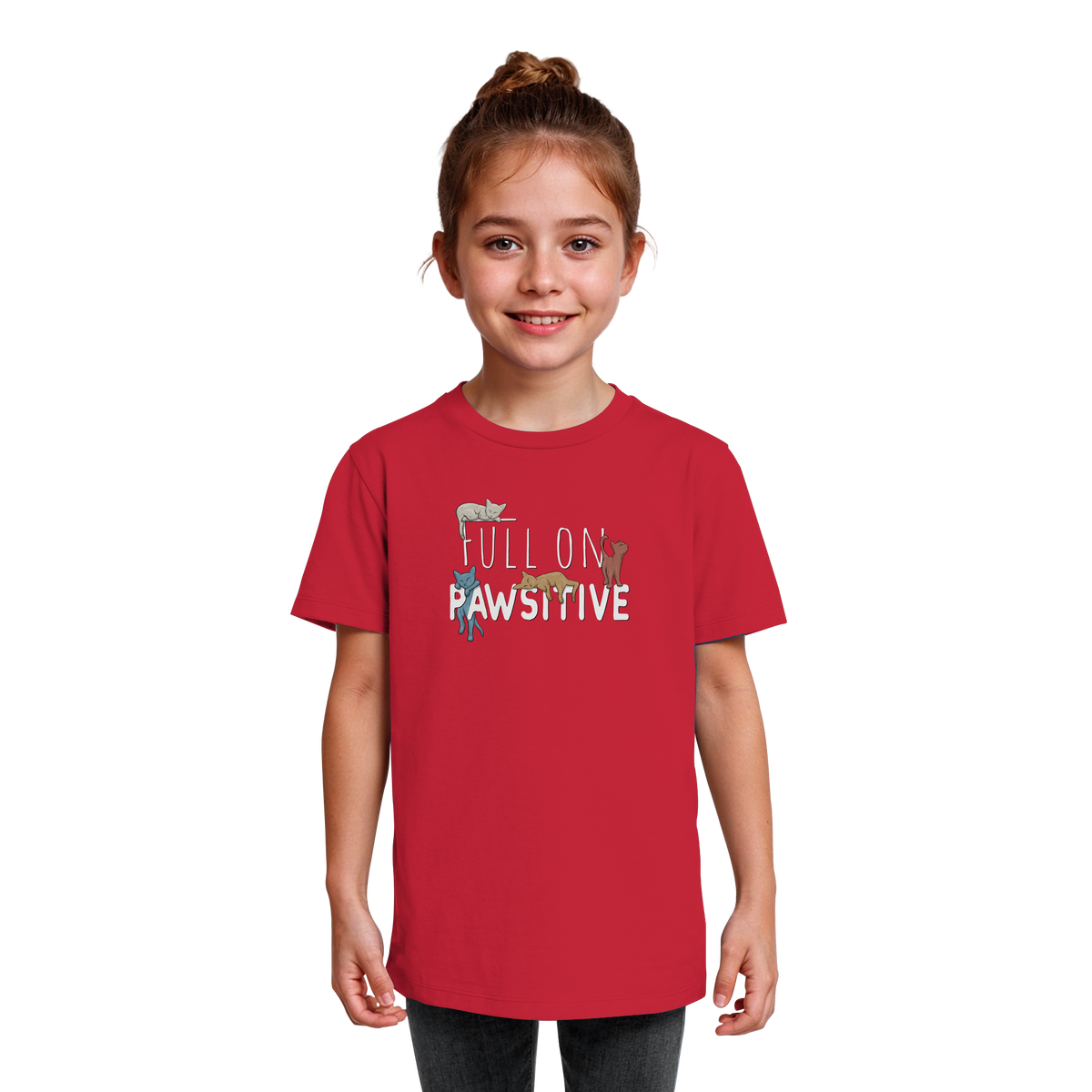 Full On Pawsitive! Gechillte Katzen - Kids Organic Shirt