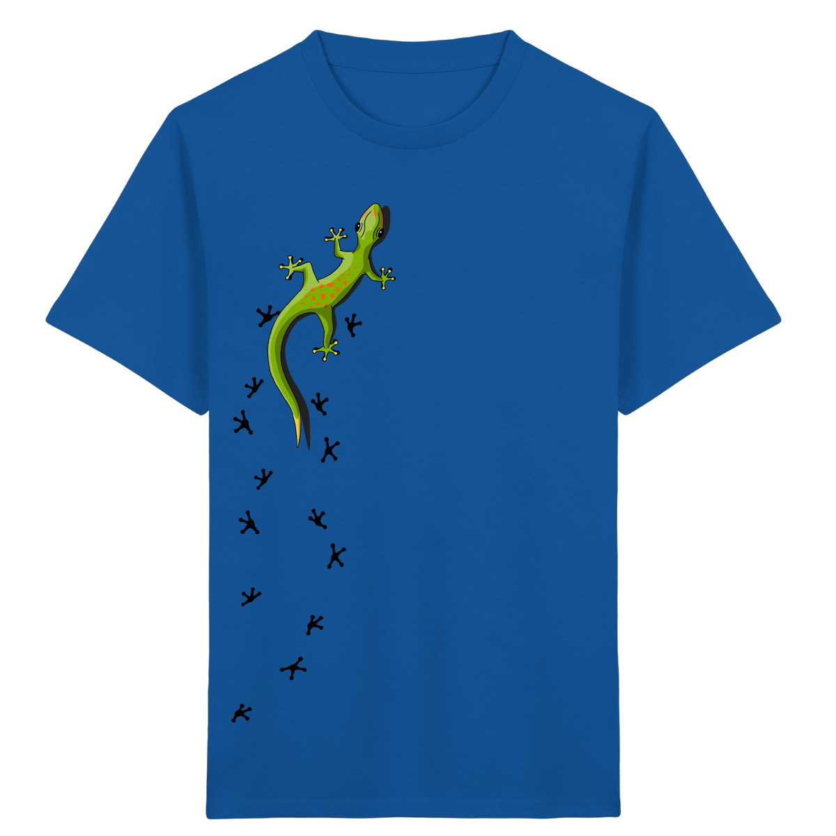 Kletternder Gecko mit Spuren - Kids Organic Shirt