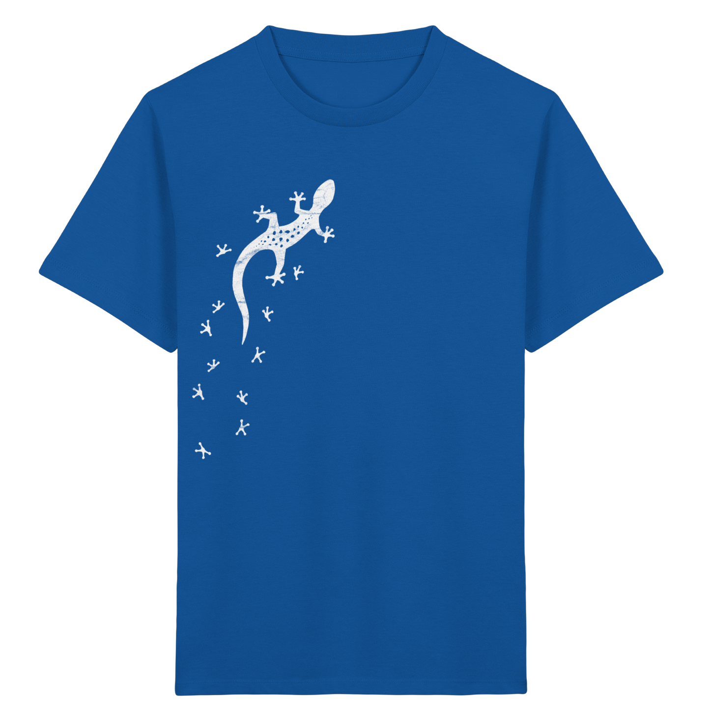 Gecko Eidechse Silhouette hell - Kids Organic Shirt
