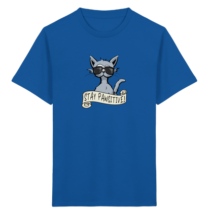 Stay Pawsitive Bleib lässig Hipster Katze - Kids Organic Shirt