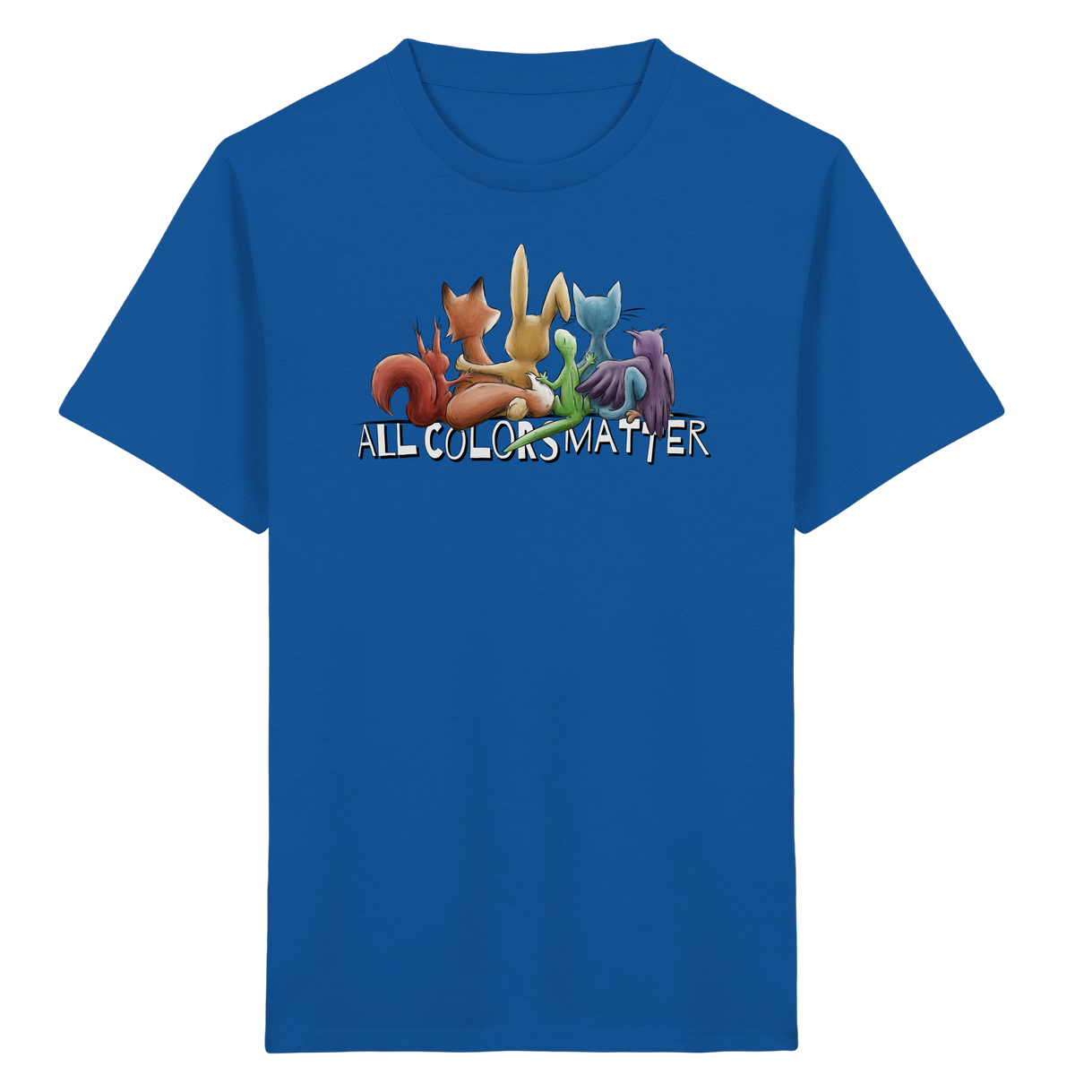 All Colors Matter! Regenbogen Tiere für Vielfalt - Kids Organic Shirt